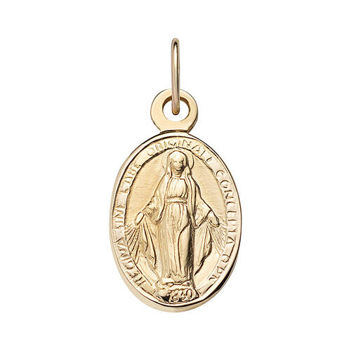 Pendentif AMEN or 9K Médaille Miraculeuse 1