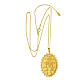 Kette mit Wundertätiger Medaille, AMEN, 925er Silber, vergoldet, weiße Zirkone s3