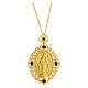 Collier Vierge Miraculeuse AMEN argent 925 et zircons colorés s1
