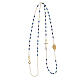 Rosenkranz-Kette, AMEN, 375er Gelbgold, blaue Emaille s2