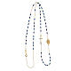 AMEN rosary choker, 9K gold, blue beads s2