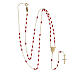 Miraculous medal rosary necklace 9Kt ruby ​​red AMEN s2
