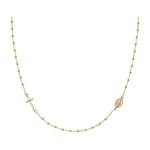 Rosary choker necklace by AMEN, 9K gold 1