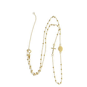 Collar rosario gargantilla dorada oro 9 q AMEN
