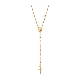 9 Kt yellow gold rosary necklace AMEN Miraculous