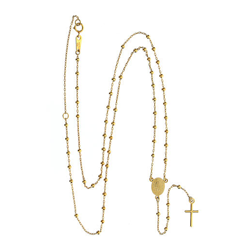 9 Kt yellow gold rosary necklace AMEN Miraculous 2