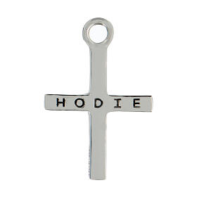 Kreuz des Heiligen Expedit, 925er Silber, 'Hodie'