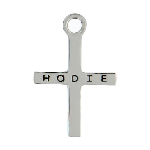Kreuz des Heiligen Expedit, 925er Silber, 'Hodie' 1