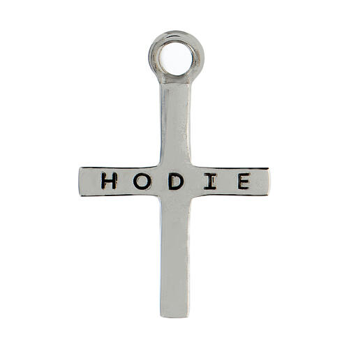 Kreuz des Heiligen Expedit, 925er Silber, 'Hodie' 4