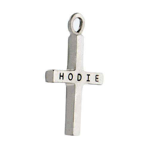 St. Expeditus' cross pendant, "Hodie" inscription, 925 silver 3