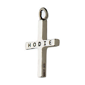 Saint Expedite cross pendant in 925 silver 'Hodie'