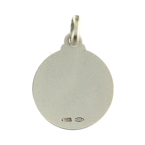 Medaglia argento 925 Santa Giovanna d'Arco 14 mm  2