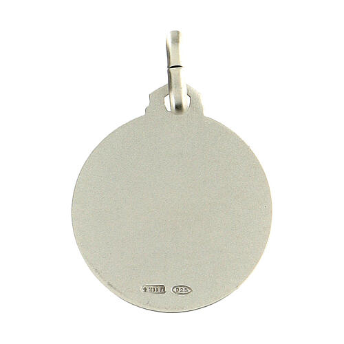 Medalla Santa Juana de Arco plata 925 16 mm 2