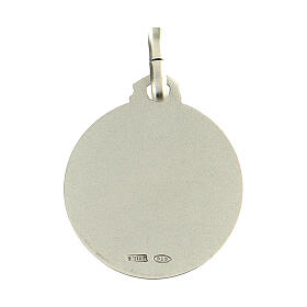 Medaglietta Santa Giovanna d'Arco argento 925 16 mm