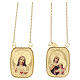 Yellow Gold Vatican Scapular Our Lady of Mount Carmel and Sacred Heart of Jesus 5.4g, 18 kt s1