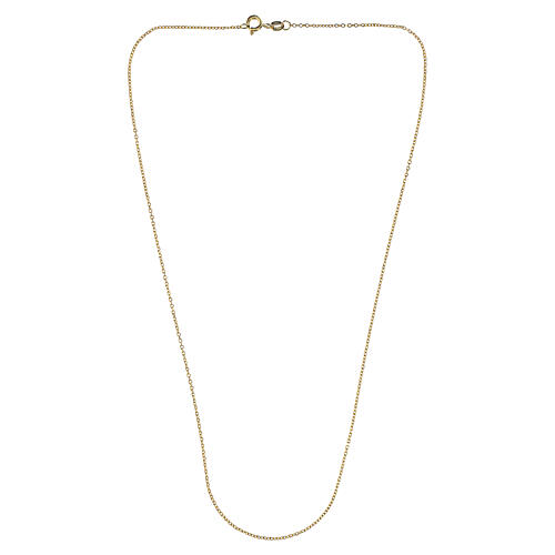 Chaîne jaseron ronde diamantée or jaune 18K 40 cm 1,58 g 3