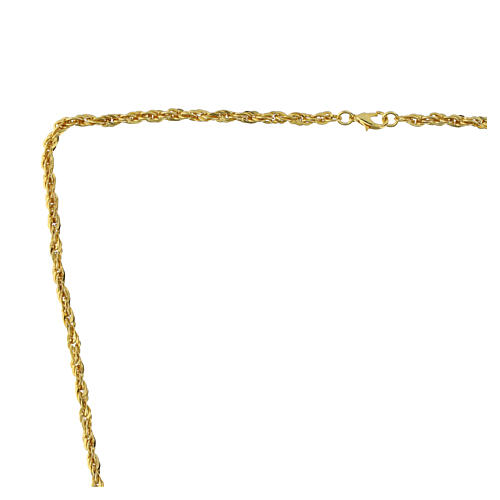 Catena dorata per croce pettorale con moschettone 95 cm 2