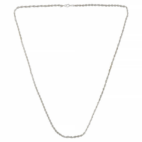 Catena croce pettorale argentata moschettone 95 cm 3