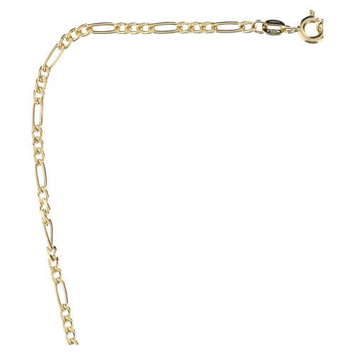 Figaro Chain with Alternating Links 45 cm in 18 kt Yellow Gold, 2.5 g 4