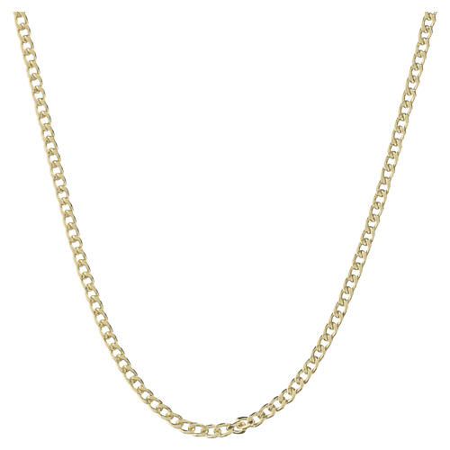 Catena gourmette 45 cm in oro 18 kt taglio a diamante 2,75 gr 1