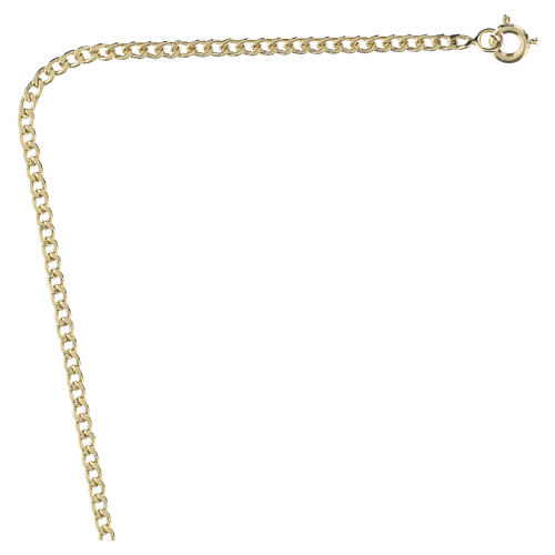 Catena gourmette 45 cm in oro 18 kt taglio a diamante 2,75 gr 4