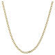 Catena gourmette 45 cm in oro 18 kt taglio a diamante 2,75 gr s1