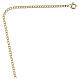 Catena gourmette 45 cm in oro 18 kt taglio a diamante 2,75 gr s4