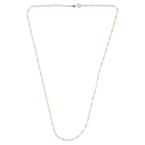 Catena figaro oro 18 kt alternata 50 cm 2 gr 3