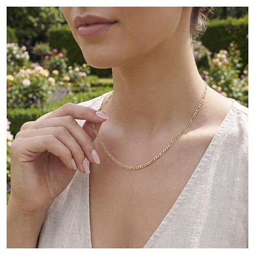 Figaro chain 18kt yellow gold (750/00), 50 cm, 2.4 g 2