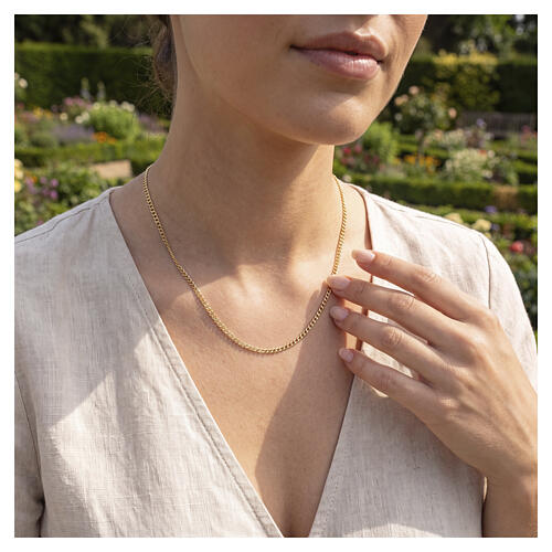 18 kt Yellow Gold Grumetta Chain, Diamond Cut, 50 cm, 3.05 g 2