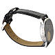 Orologio vera pelle marrone medaglia San Benedetto argento 925 dorato s5