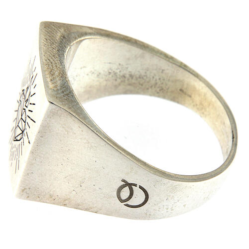 HOLYART Collection Unisex Ring aus Silber 925 mit heiligem Herz 5