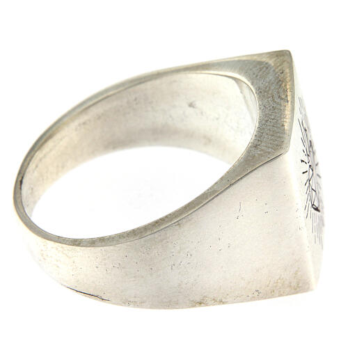 HOLYART Collection Unisex Ring aus Silber 925 mit heiligem Herz 6
