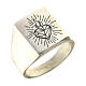 Signet ring with Sacred Heart, 925 silver, unisex, HOLYART Collection s1