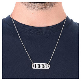 Collar INRI cadena unisex de plata 925 HOLYART Collection