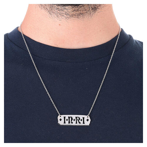 Collar INRI cadena unisex de plata 925 HOLYART Collection 2