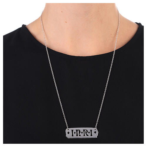 Collar INRI cadena unisex de plata 925 HOLYART Collection 3