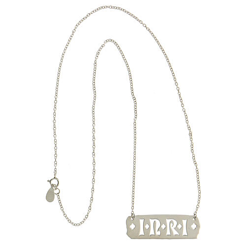 Collar INRI cadena unisex de plata 925 HOLYART Collection 5