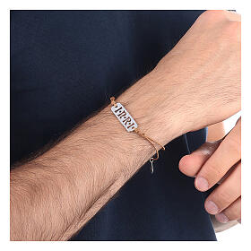 INRI unisex bracelet in 925 silver cord HOLYART Collection