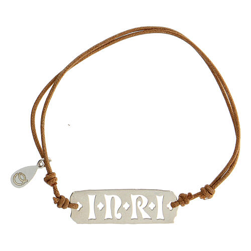 INRI unisex bracelet in 925 silver cord HOLYART Collection 1