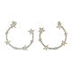 Semicircular earrings with stars, 925 silver, HOLYART collection s1