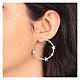 Semicircular earrings with stars, 925 silver, HOLYART collection s2