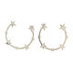 Semicircular earrings with stars, 925 silver, HOLYART collection s5