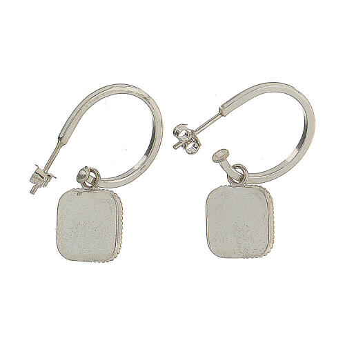 925 silver half hoop earrings with olive decoration HOLYART 5