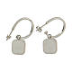 925 silver half hoop earrings with olive decoration HOLYART s5