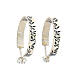 925 silver half hoop earrings with olive decoration HOLYART s1