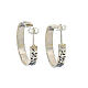 925 silver half hoop earrings with olive decoration HOLYART s5