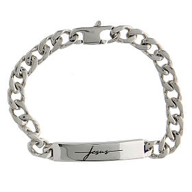 Jesus bracelet 925 silver chain, for men, HOLYART Collection