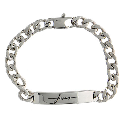 Jesus bracelet 925 silver chain, for men, HOLYART Collection 1