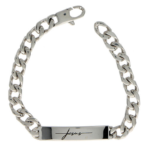 Jesus bracelet 925 silver chain, for men, HOLYART Collection 3